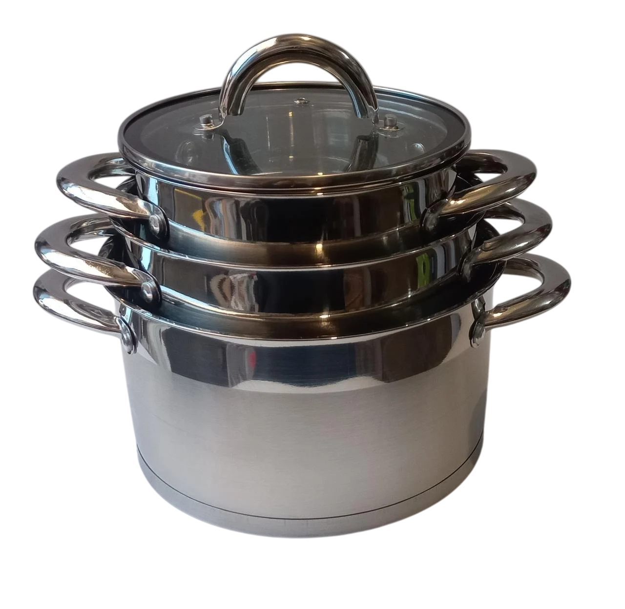 Набір каструль A-PLUS з кришками із нержавіючої сталі 6 пр. (WK-2198)