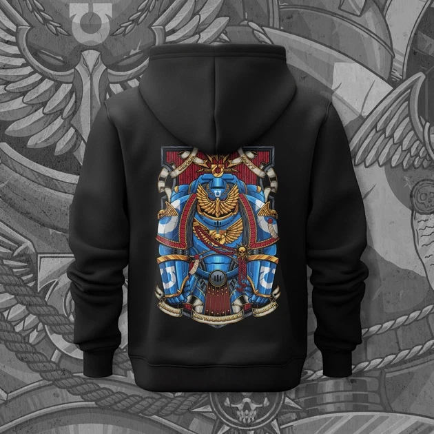 Худи для подростка мальчика с принтом WarHammer 40K Ultramarines 150 см (Anime11115)