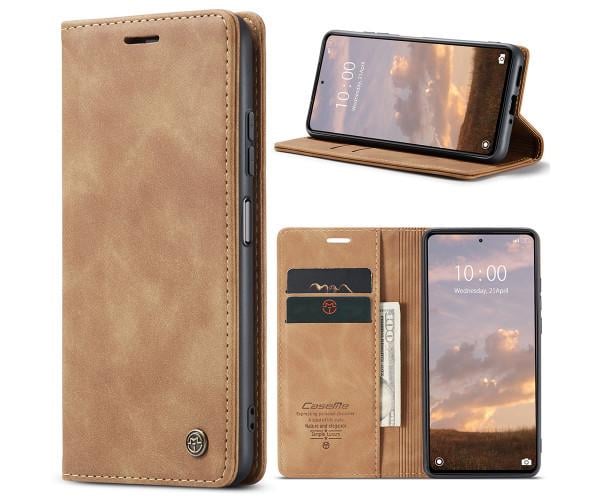 Чехол - книжка CaseMe для Xiaomi Redmi Note 13 5G Светло-коричневой