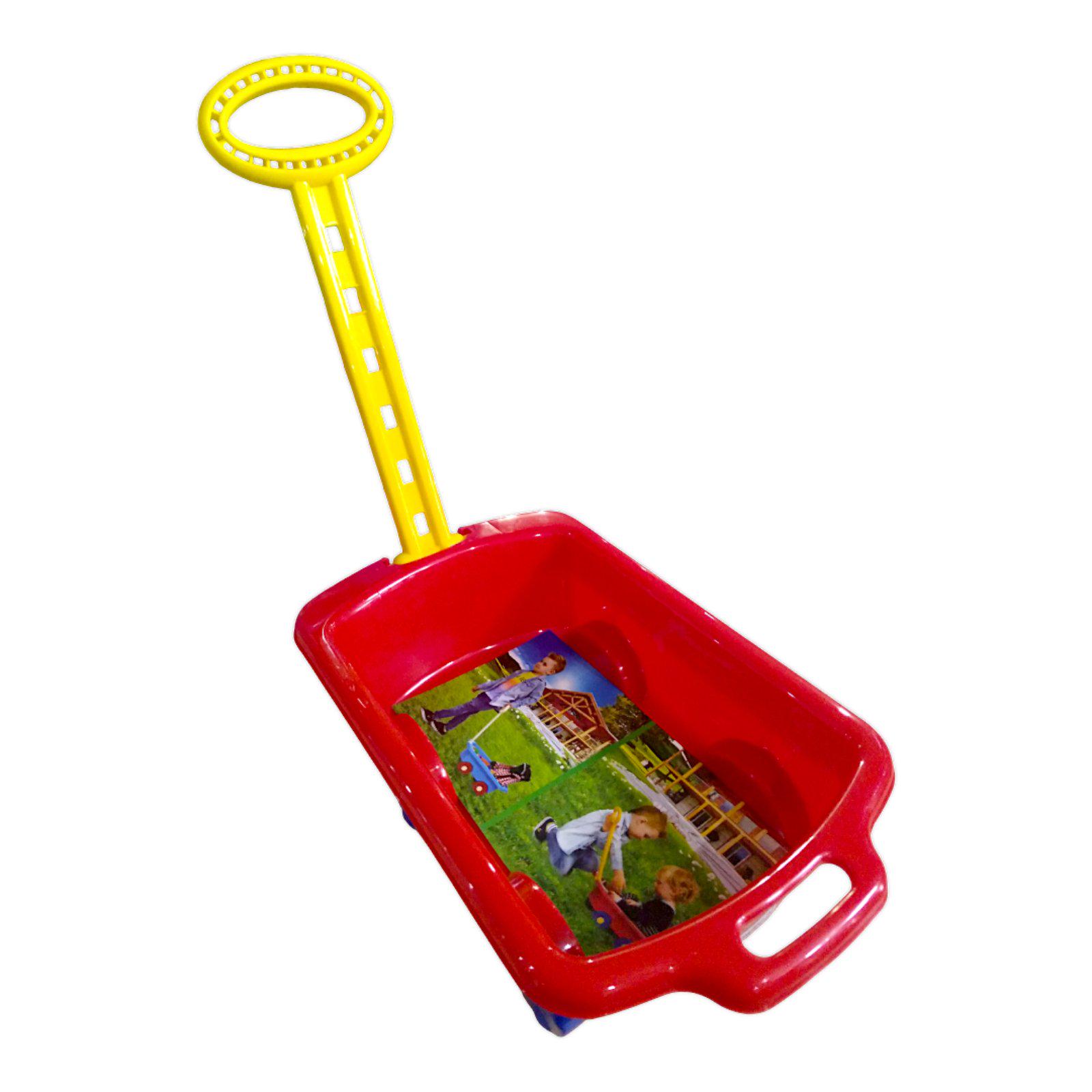 Детская тележка с ручкой Marmat Красная - фото 3 Детская тележка с ручкой Marmat Красная - фото 3