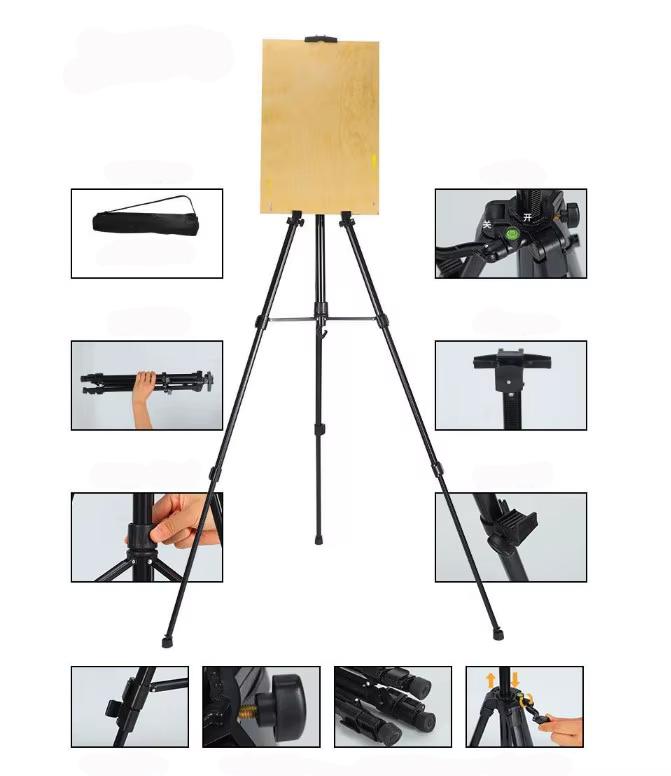 Мольберт-тринога WORISON металевий телескопічний з чохлом (WN) - фото 2 Мольберт-тринога WORISON металевий телескопічний з чохлом (WN) - фото 2