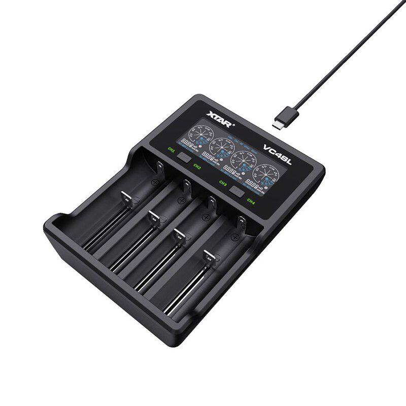 Зарядний пристрій Xtar VC4SL Ni-Cd/Ni-Mh/Li-Ion USB-C QC3.0 LCD дисплей (25994166) - фото 3
