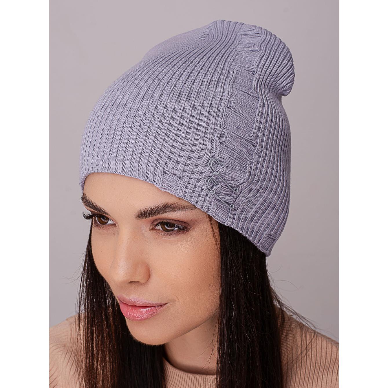 Шапка женская Leks ЧИКАГО без отворота двойная рваная со шпильками в рубчик one size Металл (215403) - фото 1 Шапка женская Leks ЧИКАГО без отворота двойная рваная со шпильками в рубчик one size Металл (215403) - фото 1