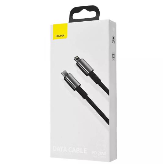 Кабель BASEUS Tungsten Gold Type-C to Lightning 20W 1 м Black (CATLWJ-01) - фото 6 Кабель BASEUS Tungsten Gold Type-C to Lightning 20W 1 м Black (CATLWJ-01) - фото 6