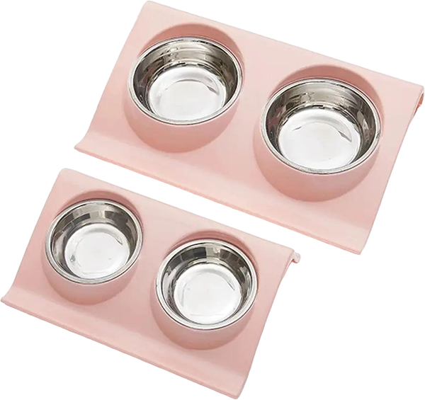 Миска Wellamart для собак і кішок на підставці Рожевий (57920002)