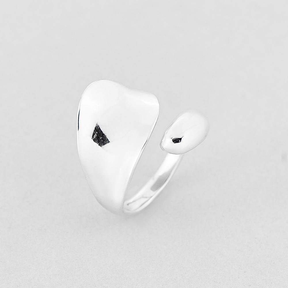 Серебряное кольцо Minimal Изящные изгибы (7244)