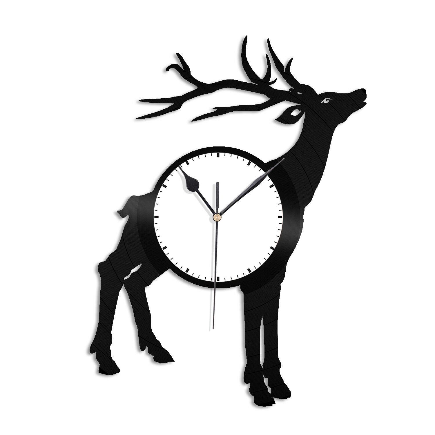 Часы настенные Олень 1742 из виниловой пластинки