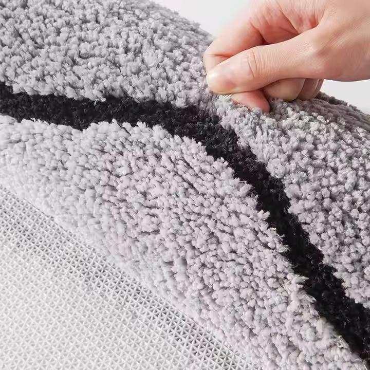 Коврик для ванной Волны антискользящий 50х80 см Серый (2591676169) - фото 9