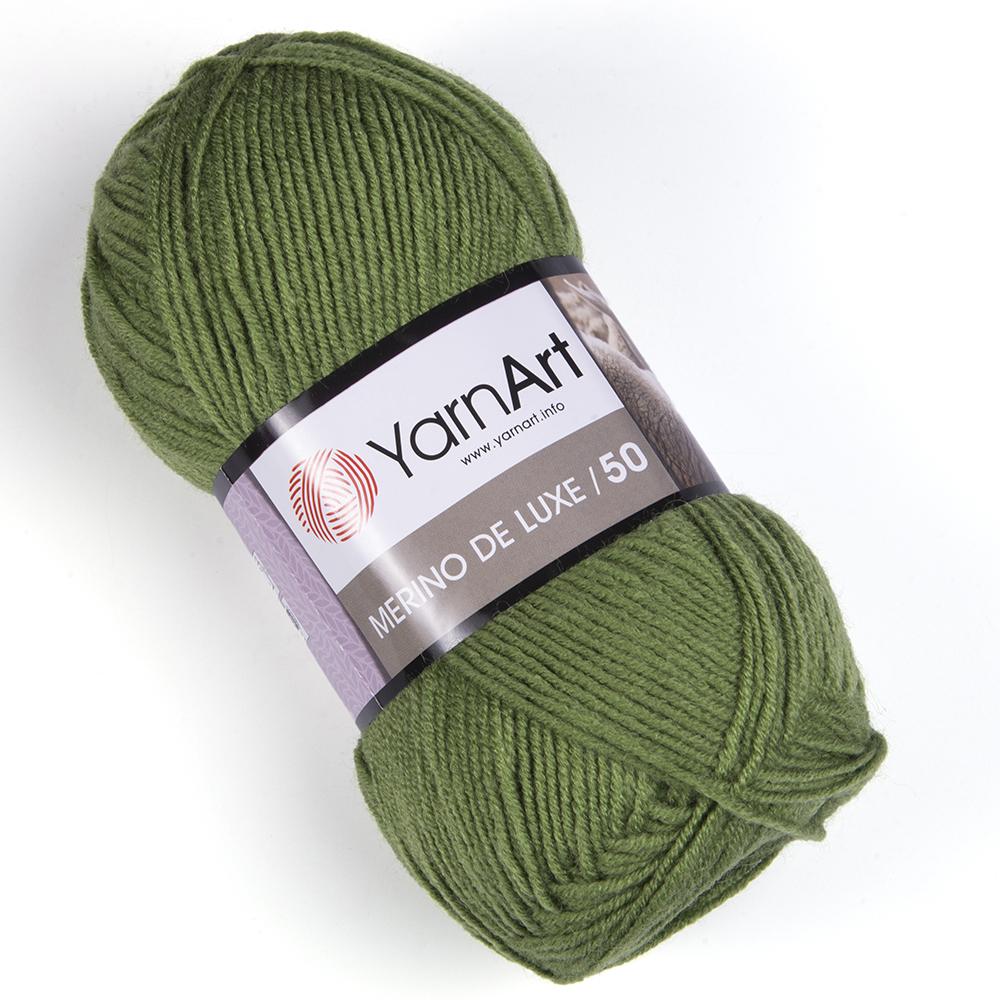 Пряжа YarnArt Merino De Luxe 098 Зелений (6037)