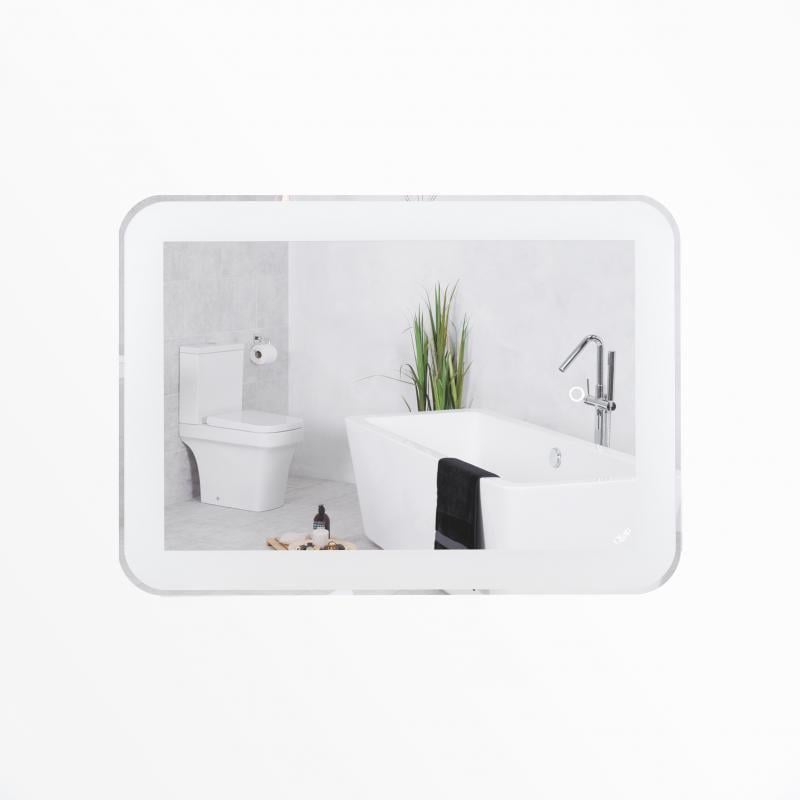 Зеркало в ванную Qtap Swan Ledtouch switch reverse настенное прямоугольное 700х500 мм