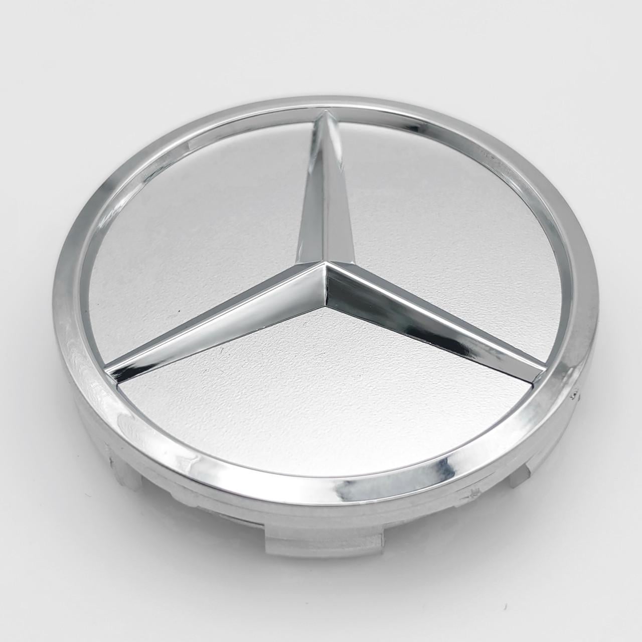 Ковпачок заглушка маточини колеса Mercedes Benz 60 мм Хром (3012345803)