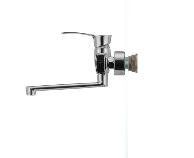 Смеситель для кухни Cron SONATA-5 на стену однорычажный цинковый сплав Хром (b-CR0815) - фото 4