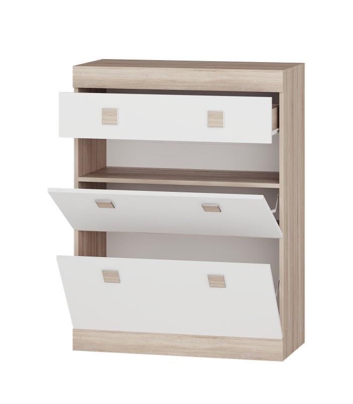 Тумба для обуви Эверест Соната ТО-800 80х38х105.5 см Дуб сонома/Белый (ЕВ20215)