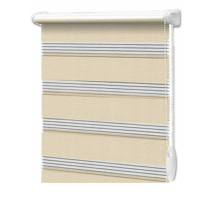 Ролета на пластиковые окна без сверления День-Ночь Wenster Secret DN 212 57,5х150 см открытого типа Бежевый (а322819646)