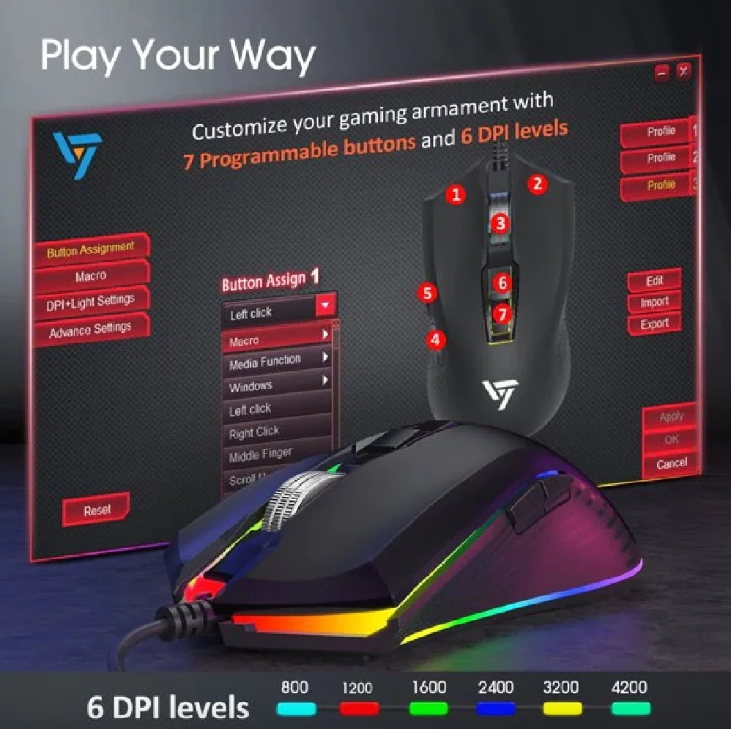 Набор клавиатура и мышь VicTsing PC279 для компьютерных игр - фото 10