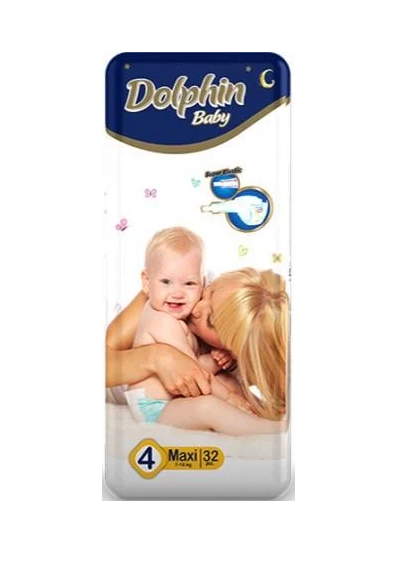 Подгузники детские Dolphin 4 Maxi 7-18 кг 32 шт.