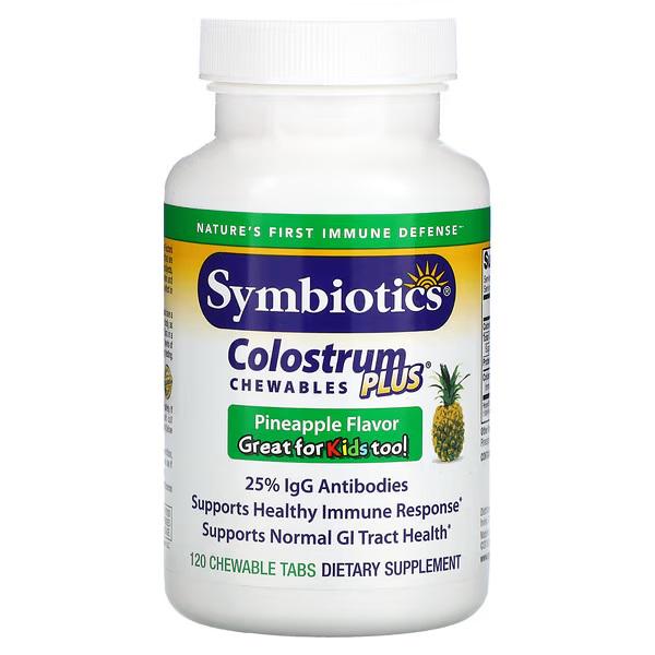 Таблетки жувальные Symbiotics Colostrum Plus Chewables ананас 120 шт.