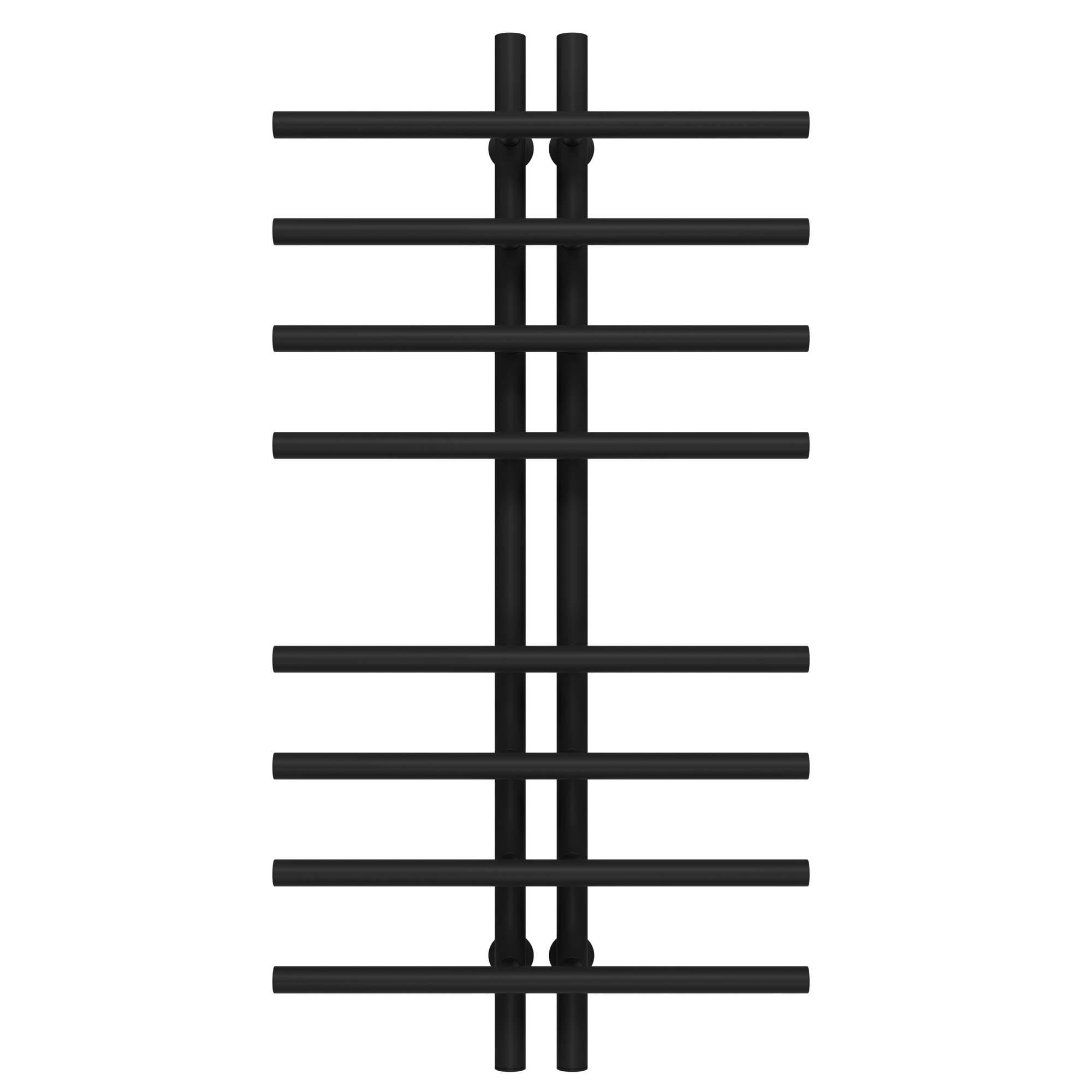 Полотенцесушитель водяной Deffi Gray П8 нижнее подключение нержавеющая сталь 60х1000 мм Черный (A.GY.100.6.8.BA)