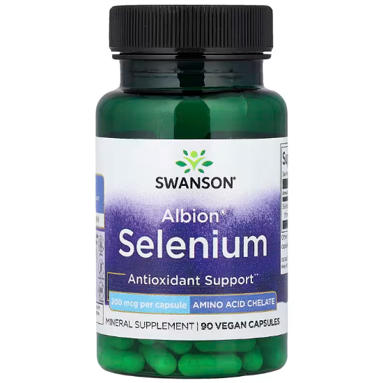 Селен Swanson Albion Selenium 200 мкг 90 капсул