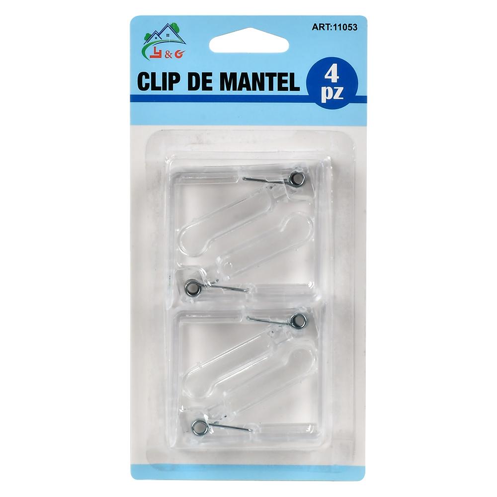 Зажимы для скатерти Stenson R92866 в набере 4 шт. 6,5х6х1,5 см Прозрачный (23688673)