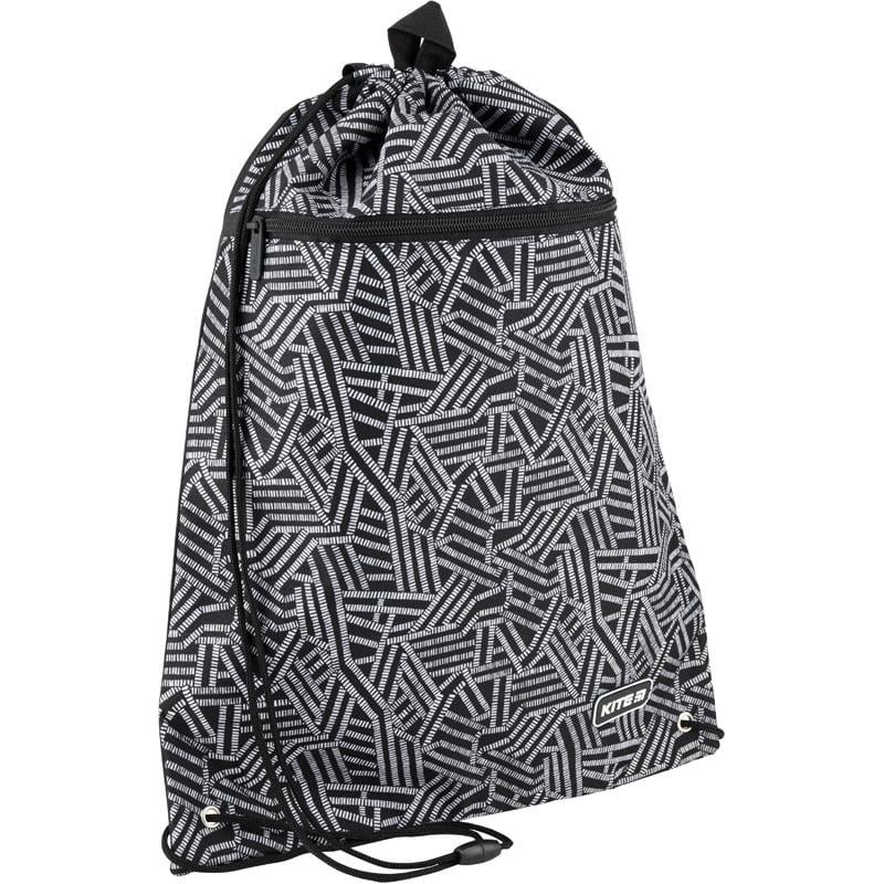 Сумка для взуття KITE Education з кишенею 49x36 см Чорний принт (K20-601L-8)