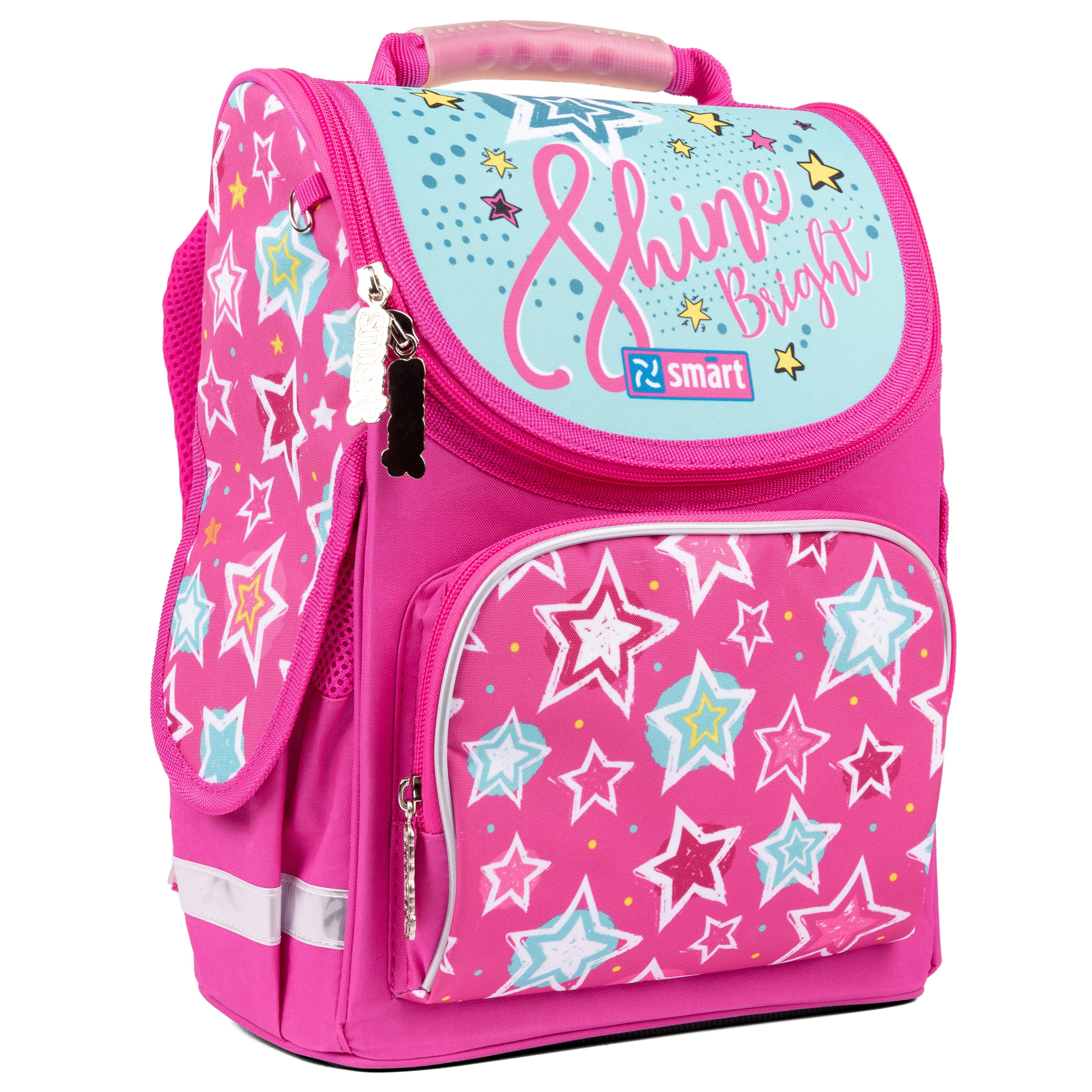 Рюкзак шкільний каркасний Smart PG-11 Shine Bright Рожевий/Бірюзовий (557073)
