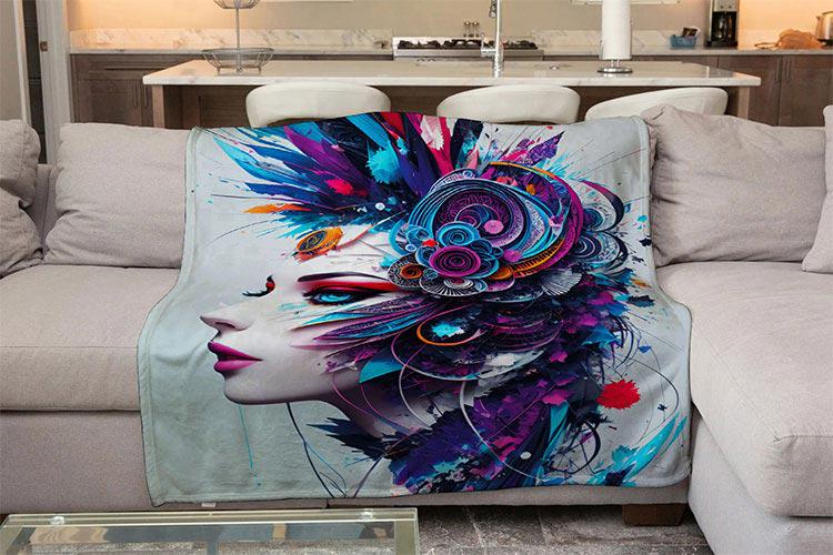 Плед PromoZP Bright girl плюш двухслойный 150х210 см (111526)