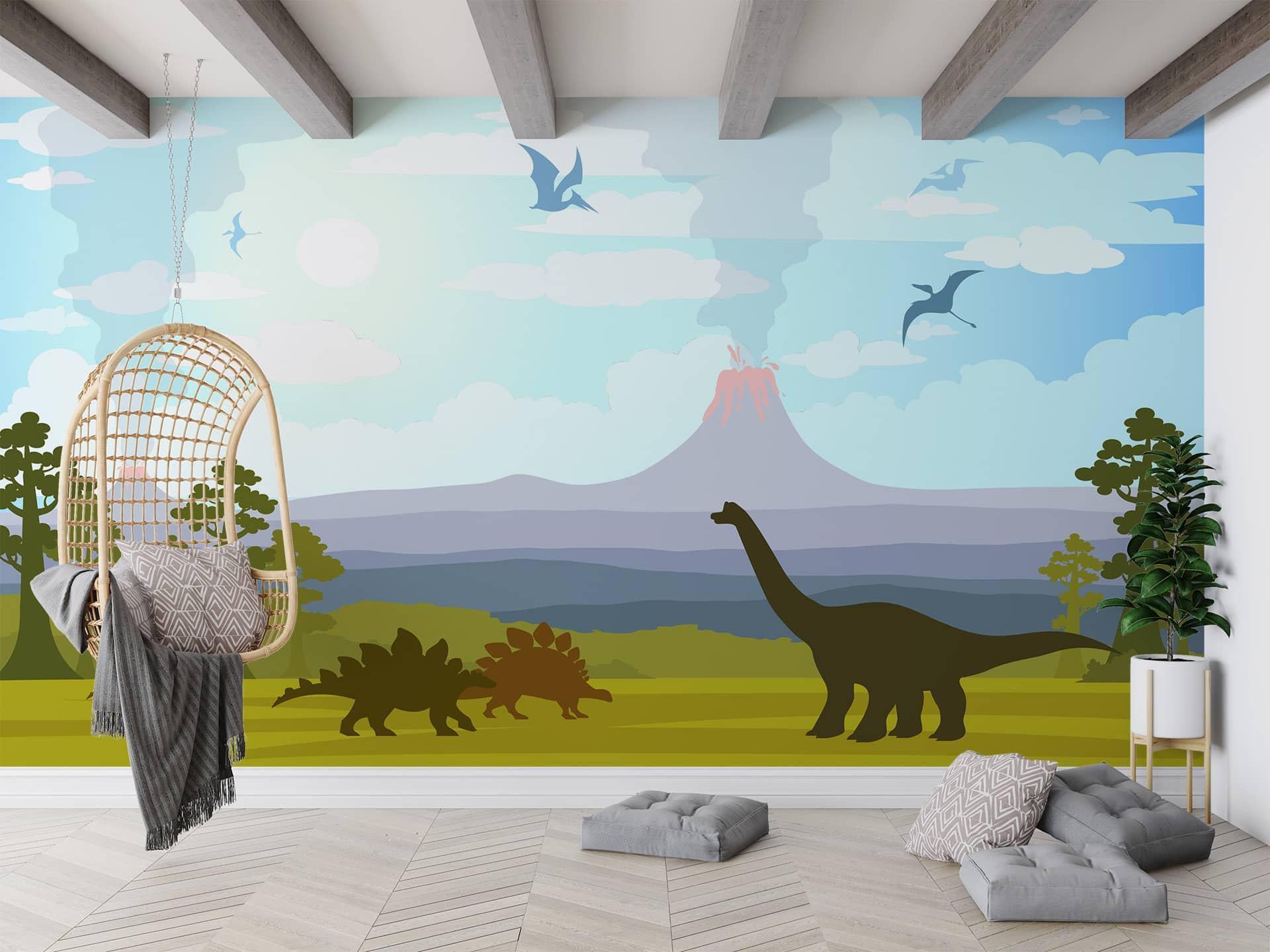 Фотошпалери флізелінові Styleo Print-walls Світ динозаврів 0438 350х270 см (Pw-0438/3)