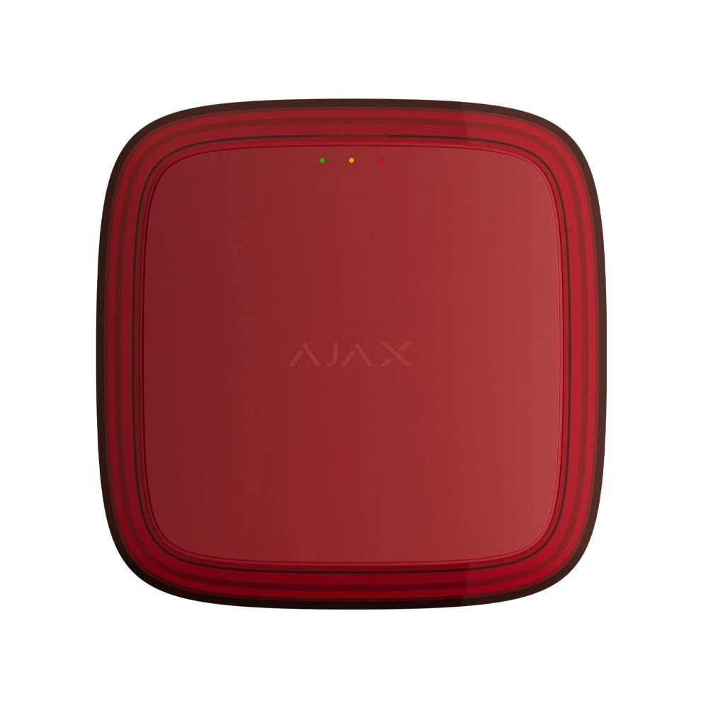 Пожежний оповіщувач світловий бездротовий адресний Ajax EN54 FireProtect VAD Jeweller Red