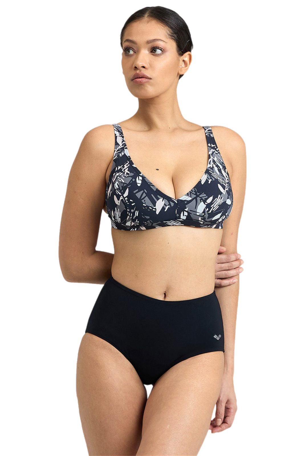 Купальник для плавания в бассейне Arena Bodylift Francy Two Pieces р. 34 Черный (006027-510-34)