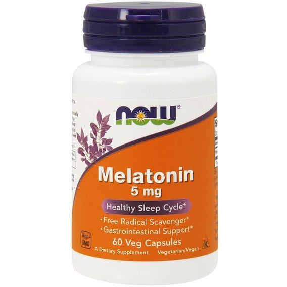 Мелатонін для сну NOW Foods Melatonin 5 мг 60 Veg Caps