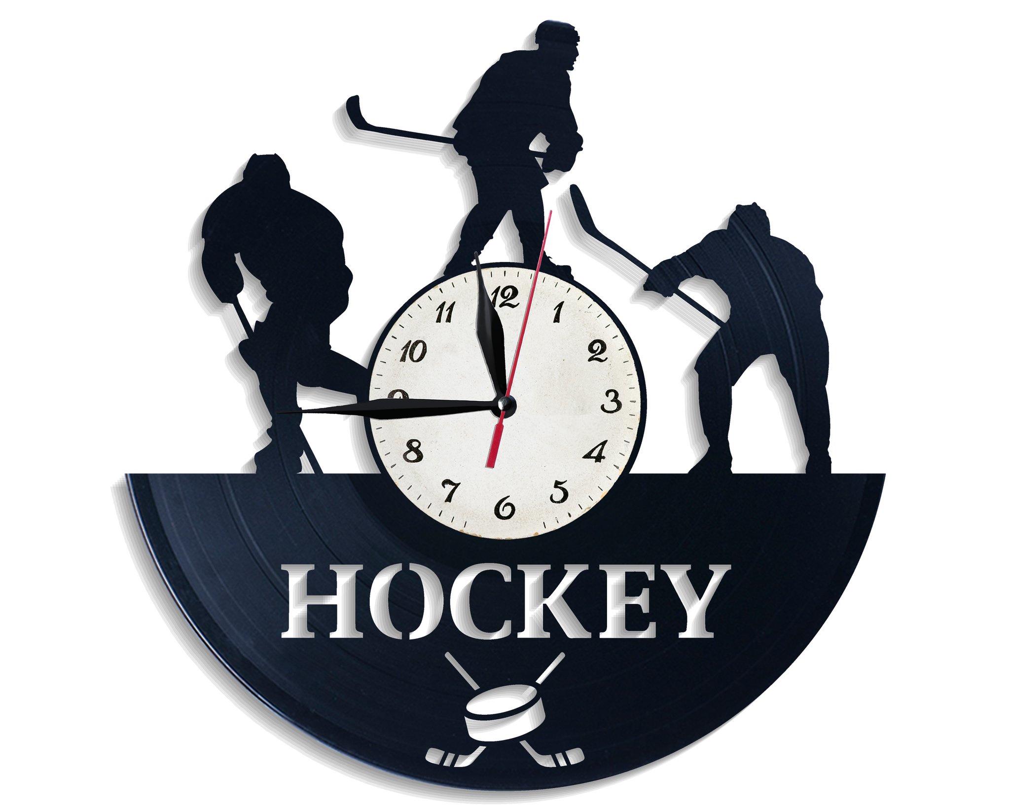 Часы настенные Хоккеист 2666 из виниловой пластинки