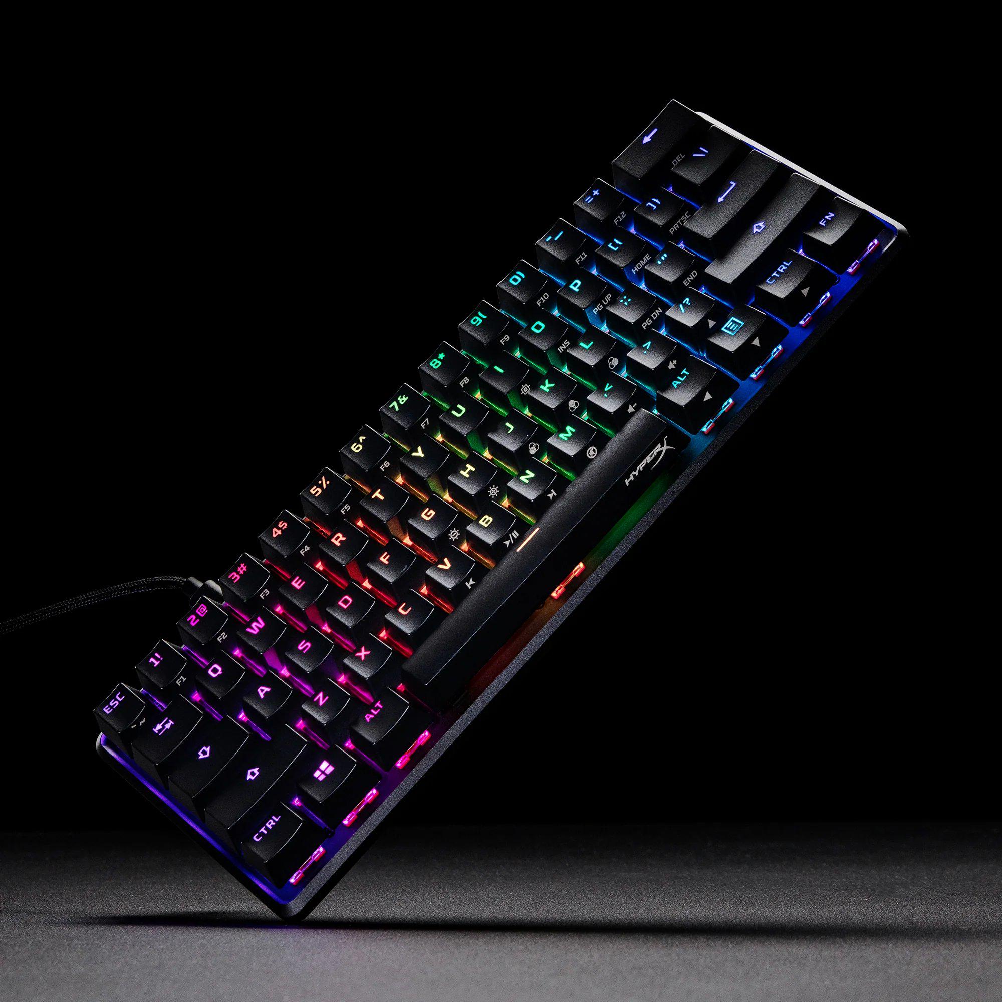 Клавиатура механическая HyperX Alloy Origins 60 проводное подключение USB 1,8 м RGB-подсветка Черный (627058) - фото 7 Клавиатура механическая HyperX Alloy Origins 60 проводное подключение USB 1,8 м RGB-подсветка Черный (627058) - фото 7