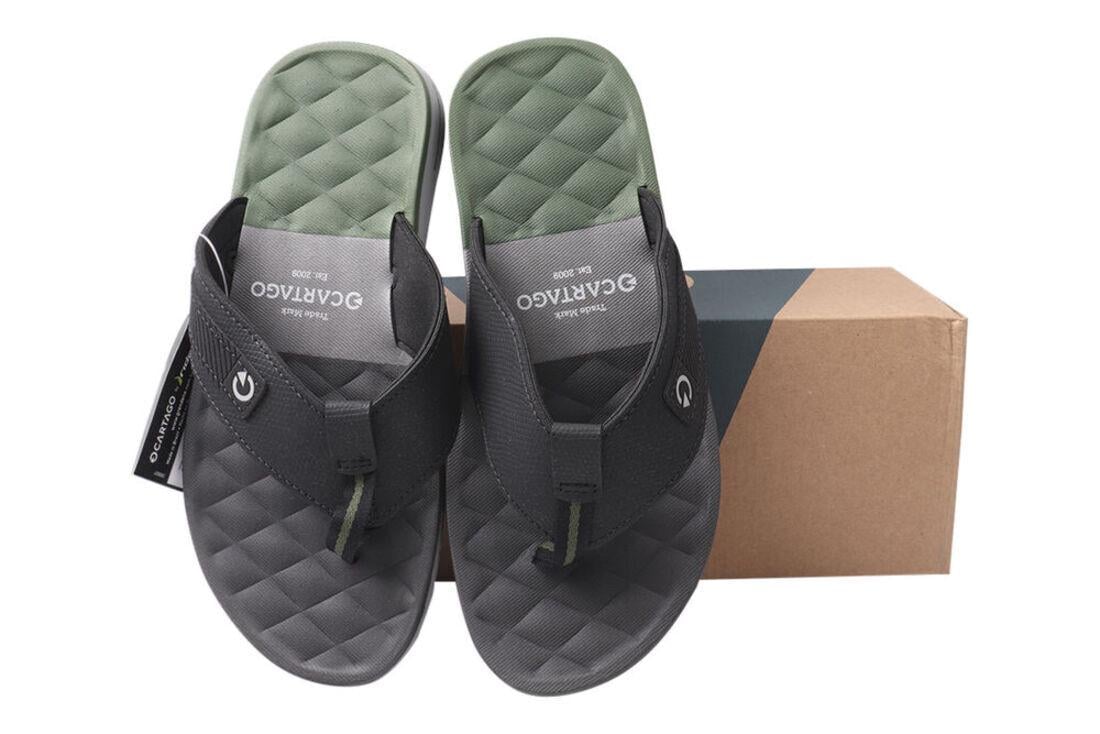 Вьетнамки мужские Grendene из резины на низком ходу с открытой пяткой р. 43 Черный (22-21LV)