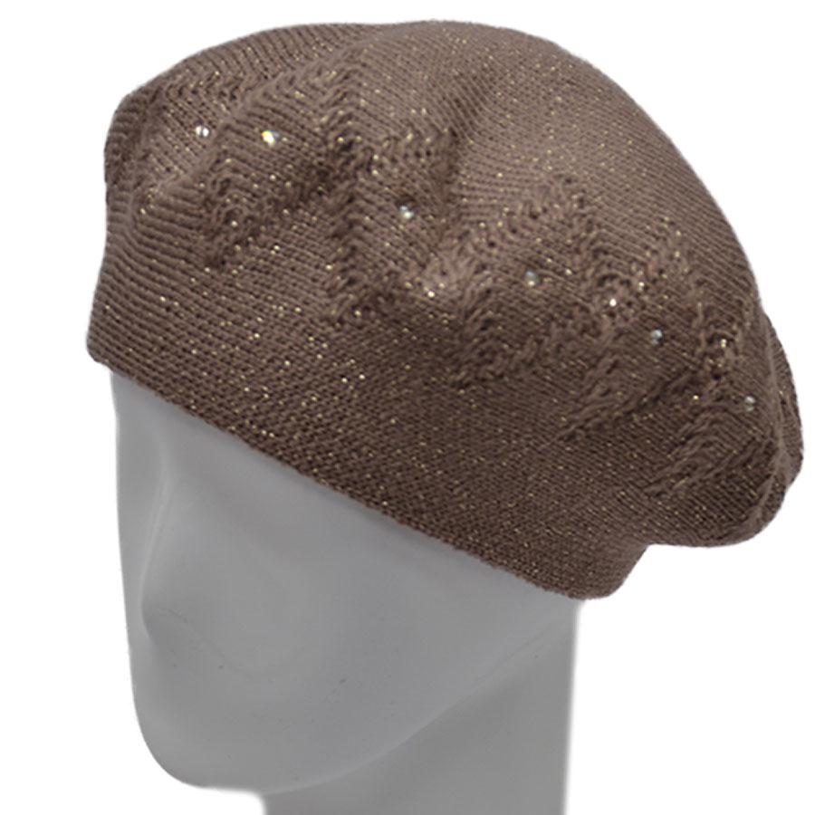 Берет женский Lirus Варена двойной шерстяной Темно-пудровый (70120)