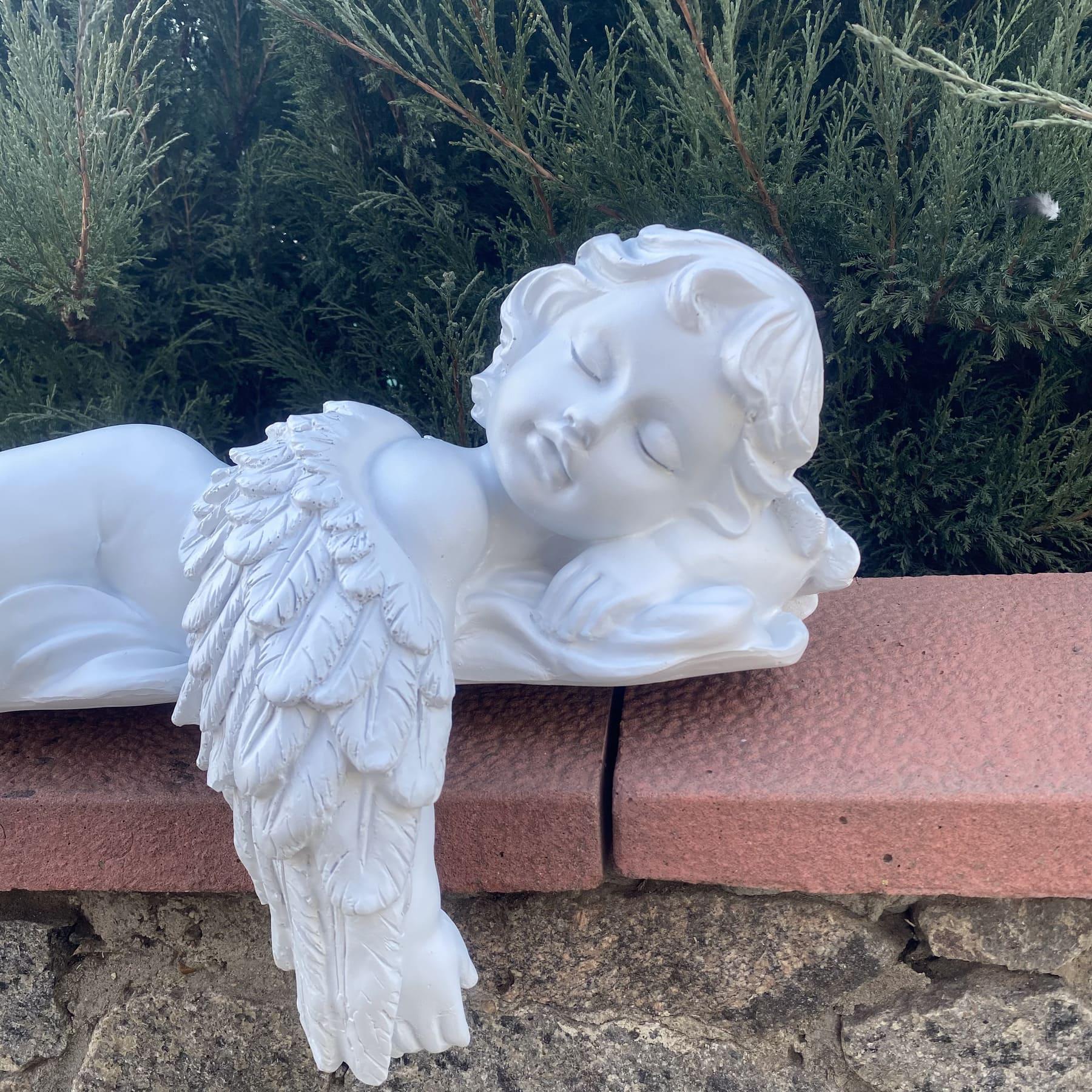 Садова фігура Янгол лежить опустивши ліве крило (4125) - фото 2 Садова фігура Янгол лежить опустивши ліве крило (4125) - фото 2