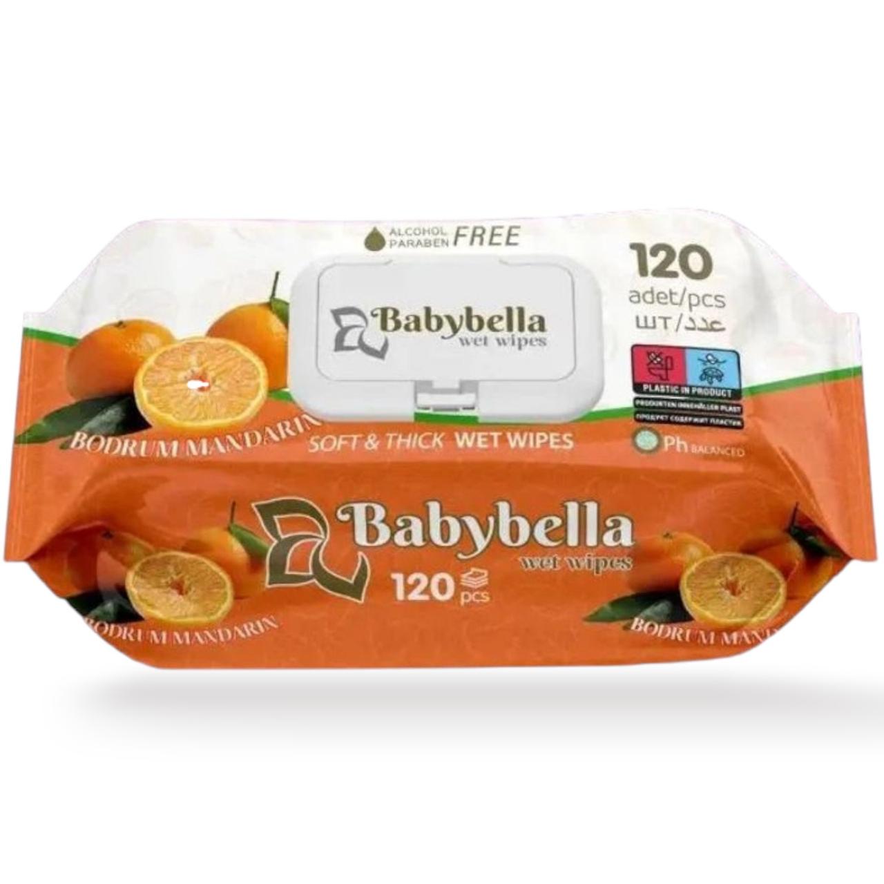 Влажные салфетки Babybella Soft&thick Мандарин 120 шт. (420497)