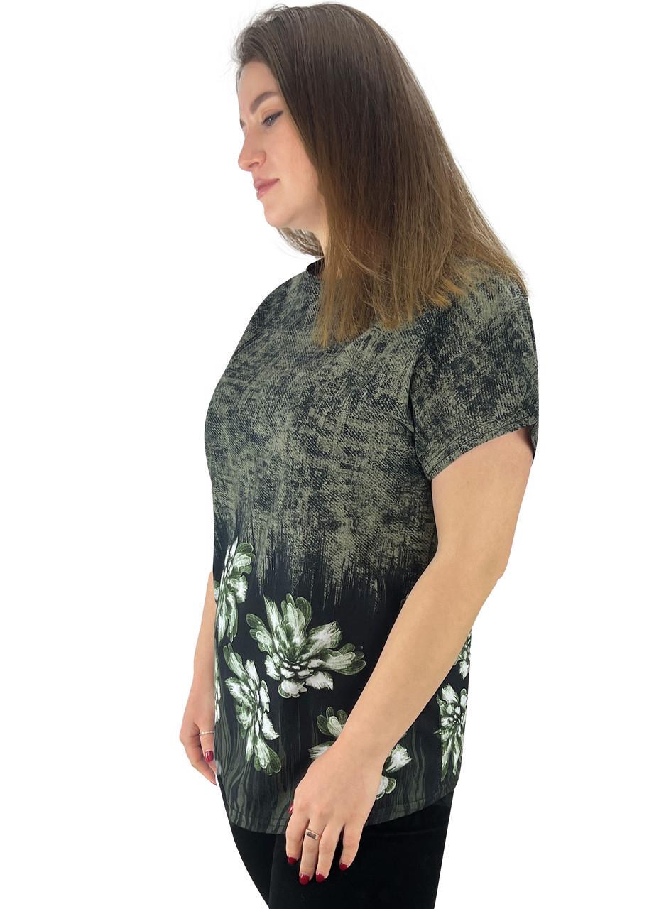 Блузка со спущенными рукавами купон р.56-58 Зеленый (1454) - фото 2 Блузка со спущенными рукавами купон р.56-58 Зеленый (1454) - фото 2