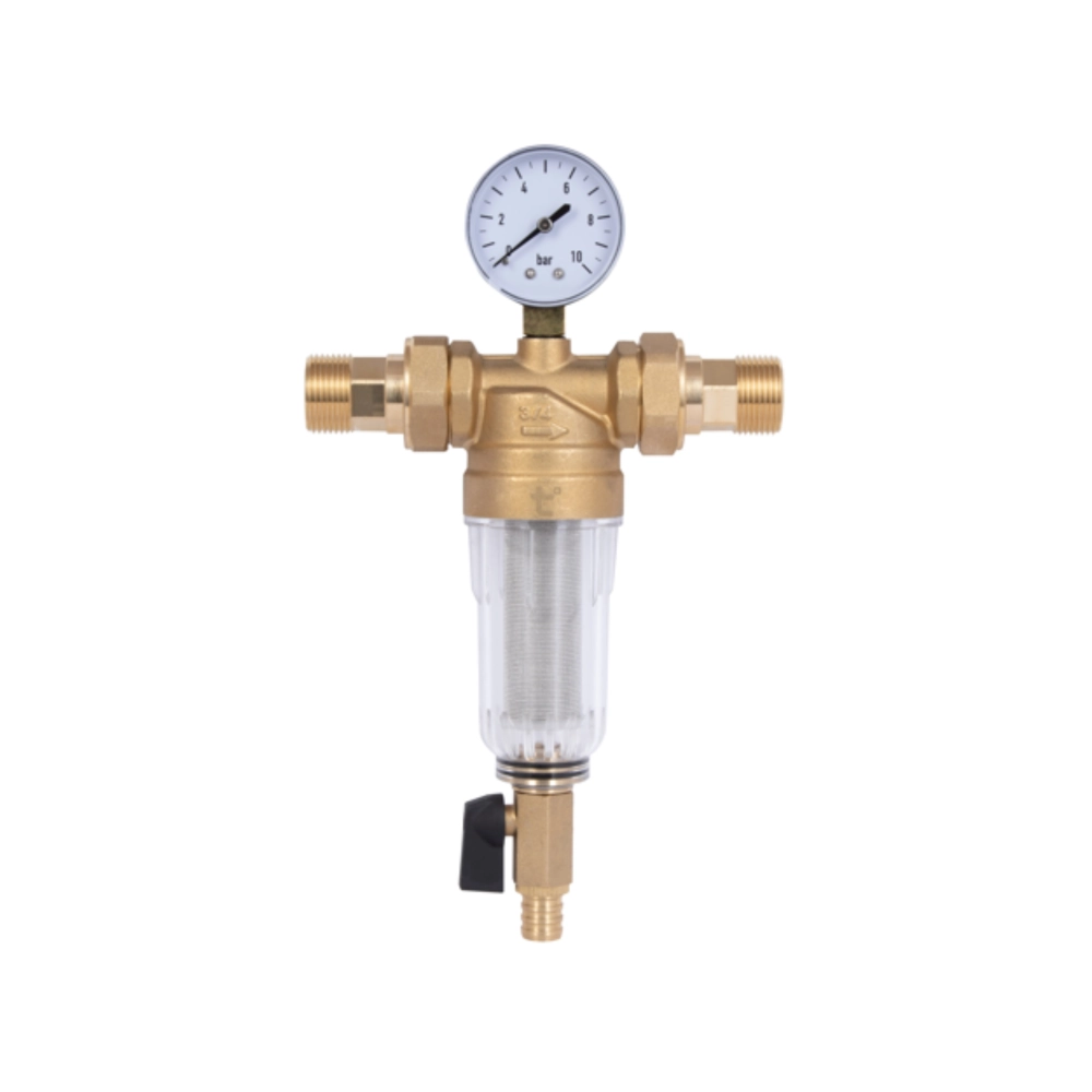 Фільтр самопромивний з манометром Thermo Alliance Standart тонкого очищення з пластиковою колбою 3/4" (SD00053540) Фільтр самопромивний з манометром Thermo Alliance Standart тонкого очищення з пластиковою колбою 3/4" (SD00053540)