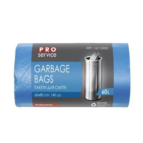 Пакет для смiття PROservice 16113200 8 мкм HD 60 л/40 шт. Чорний (16113200) Пакет для смiття PROservice 16113200 8 мкм HD 60 л/40 шт. Чорний (16113200)