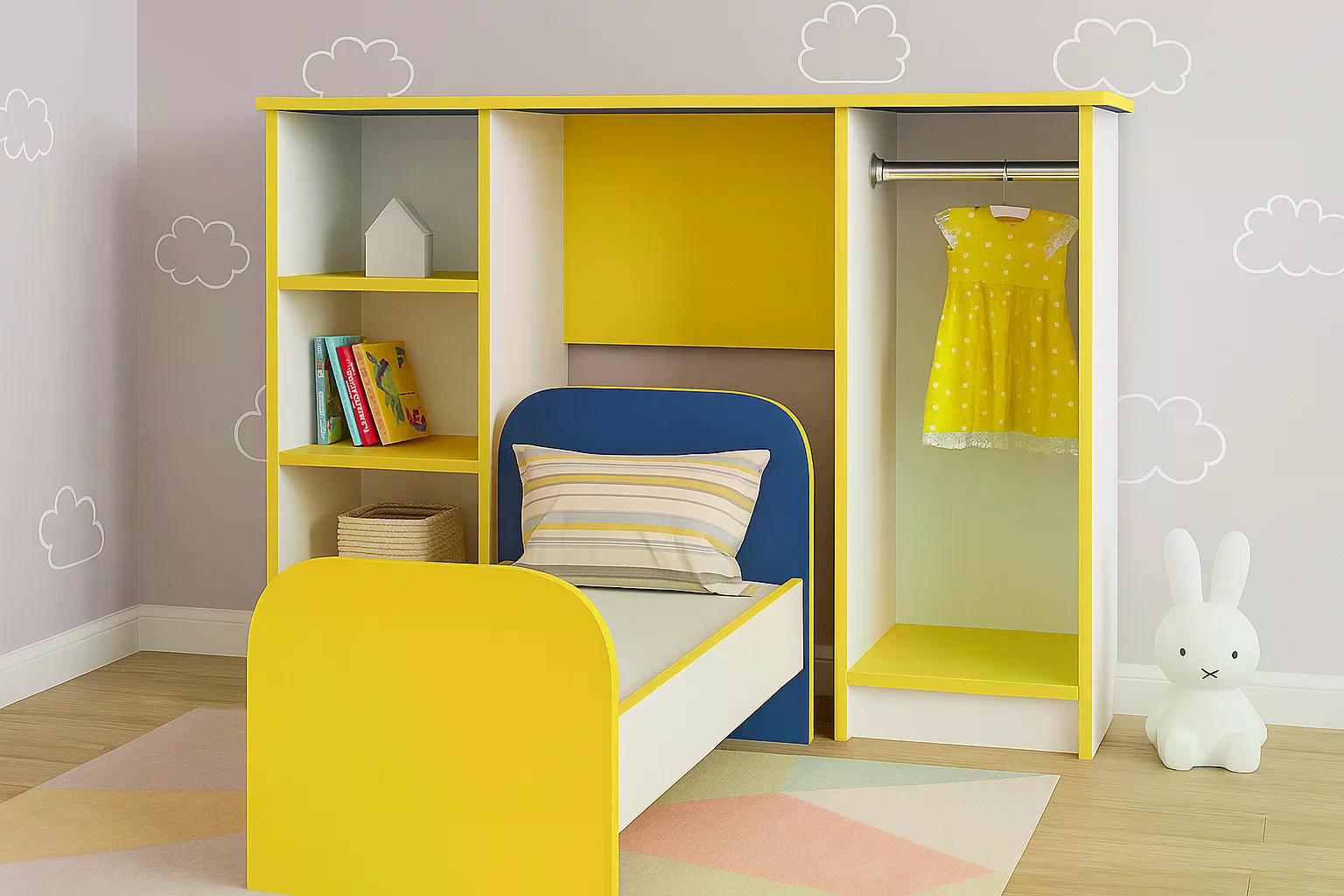 Ігрові меблі для дитячого садка Спальня Yellow/Blue - фото 2