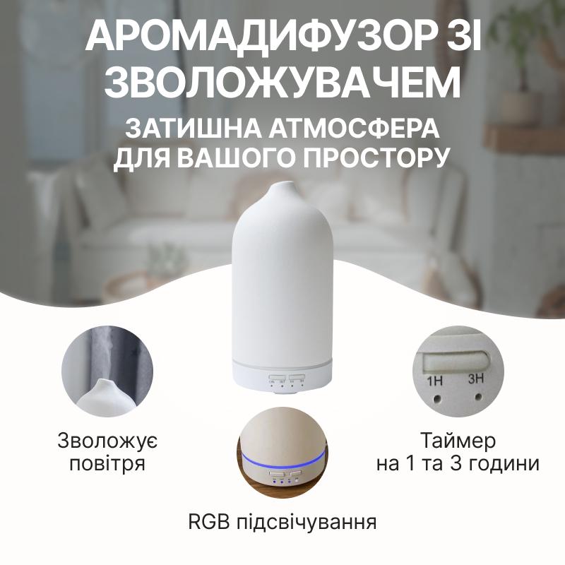 Зволожувач повітря-аромадифузор керамічний Doctor-101 Kaolin 3в1 (2475b8d4) - фото 4