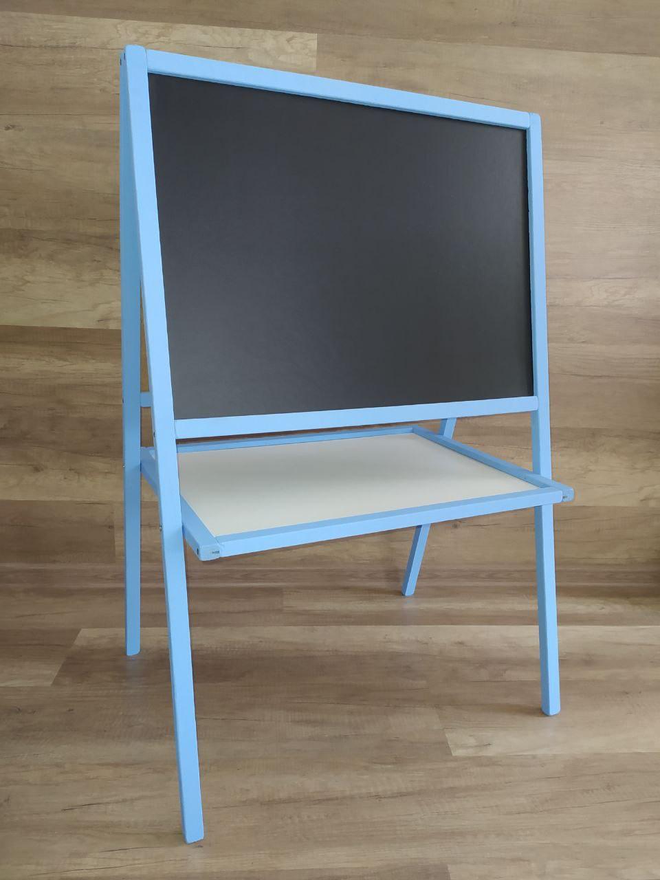 Двухсторонний мольберт детский магнитный 3в1 Синий