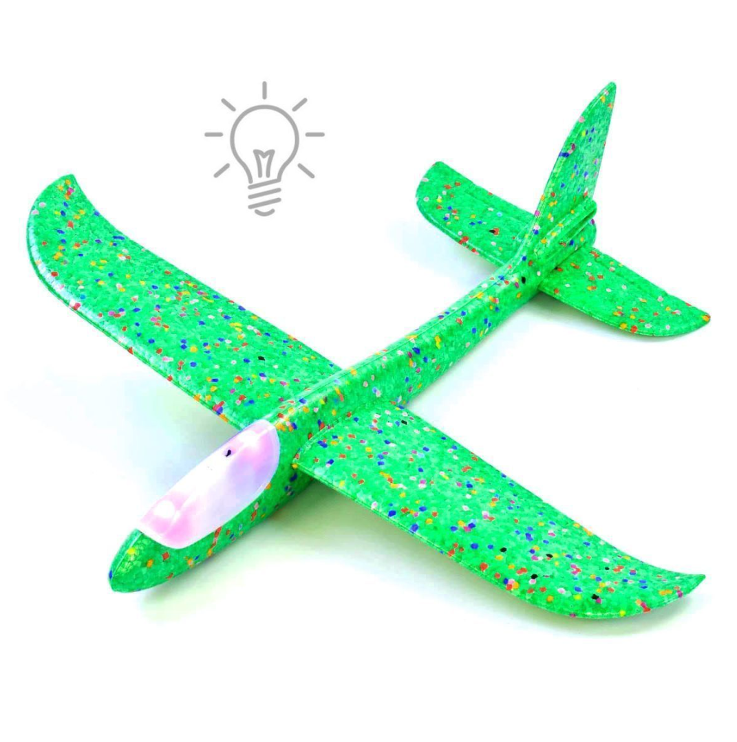 Планер-літачок HM-2022 пінопластовий 48 см зі світловим ефектом Зелений (25697441) - фото 1 Планер-літачок HM-2022 пінопластовий 48 см зі світловим ефектом Зелений (25697441) - фото 1