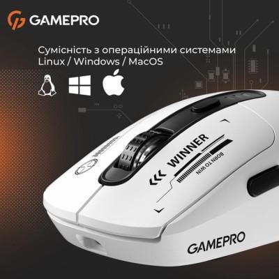 Комп'ютерна мишка GamePro Genesis Winner Bluetooth/USB White (GM079W) - фото 7 Комп'ютерна мишка GamePro Genesis Winner Bluetooth/USB White (GM079W) - фото 7