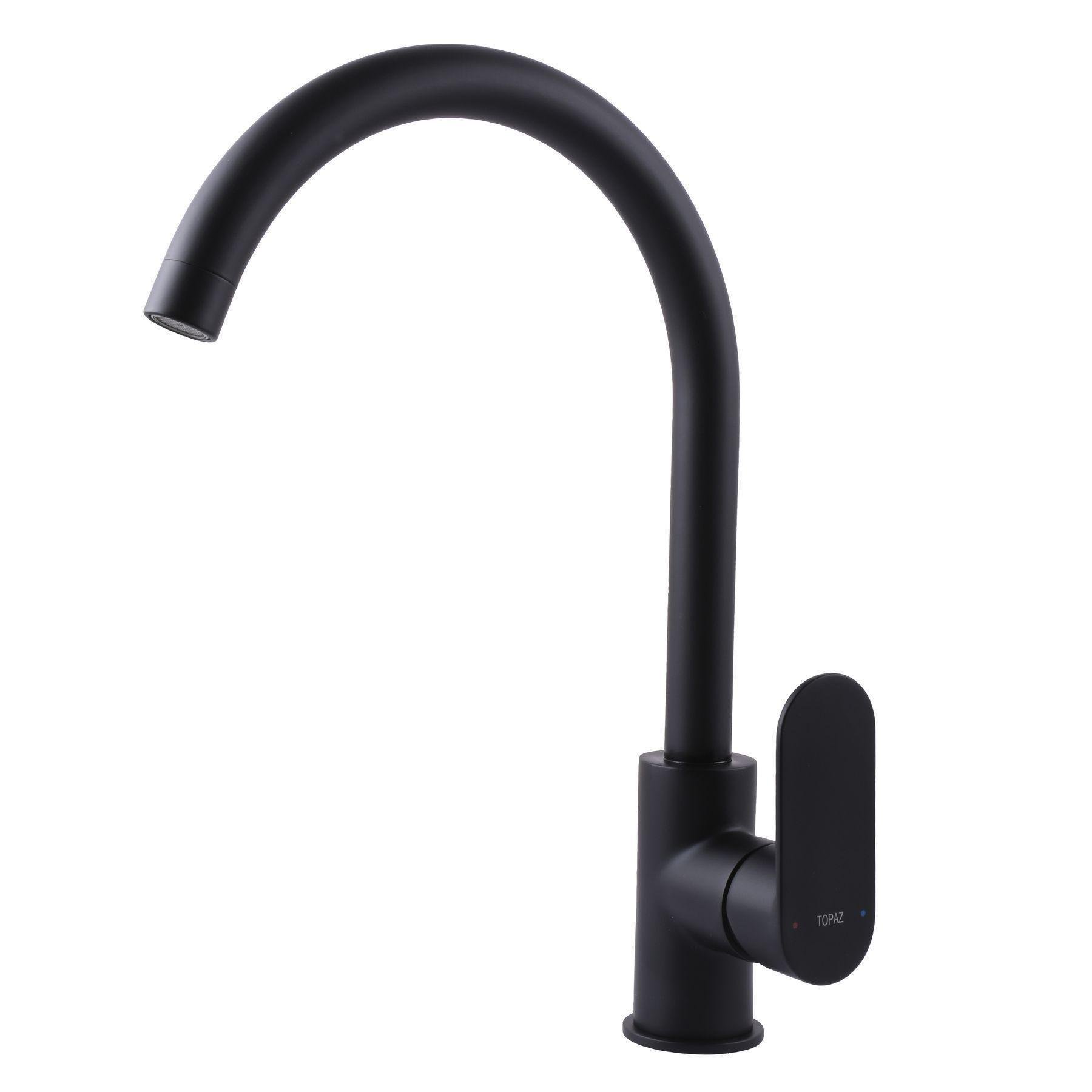 Смеситель для кухни TOPAZ BARTS TY Черный матовый (20987)