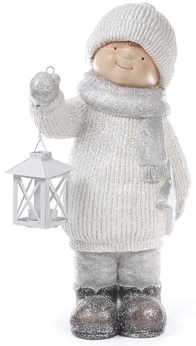 Декоративная керамическая фигурка Мальчик с фонариком 44 см (BD-820-101)