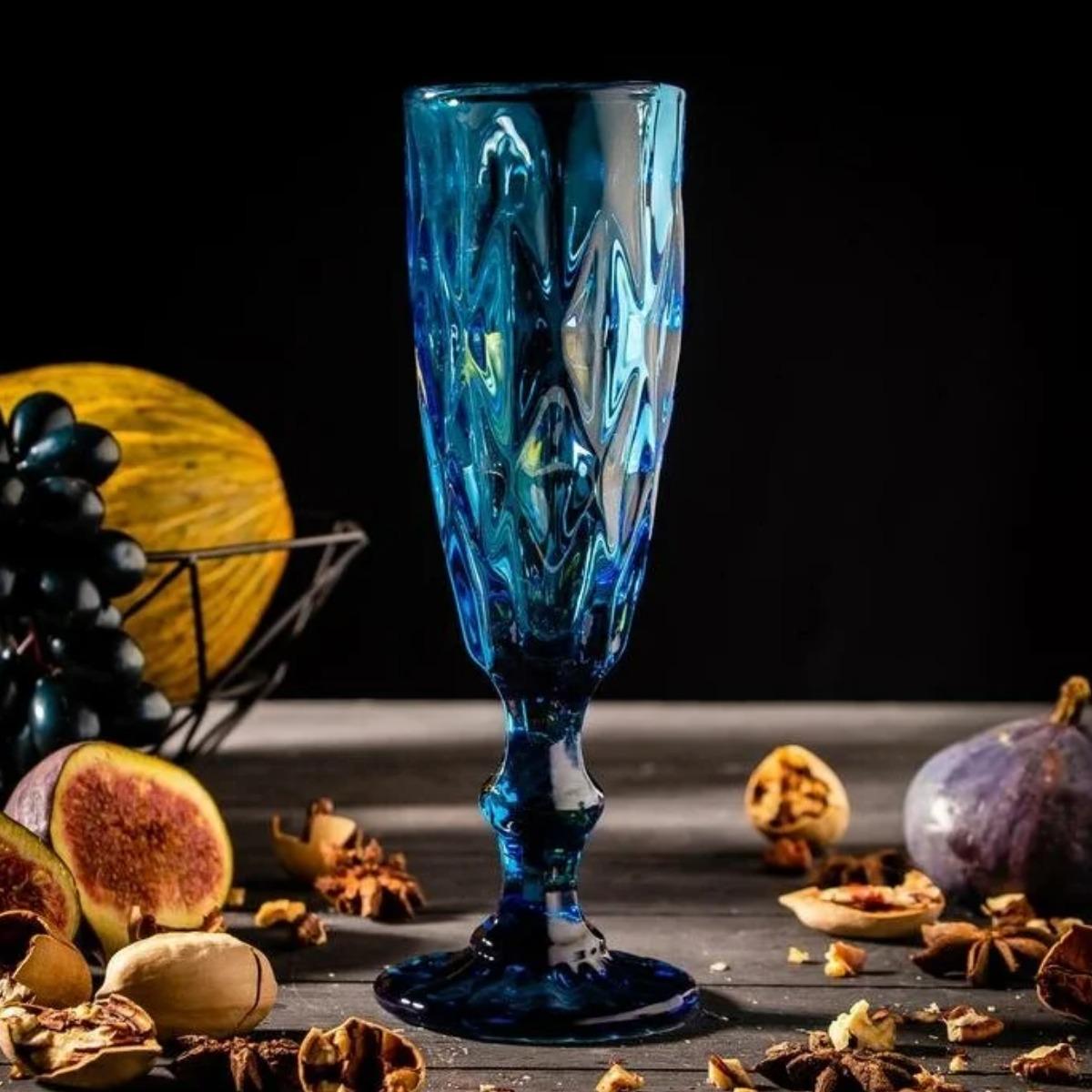 Набор бокалов для шампанского A-Plus 150 мл 6 шт. Blue (9007/2805 DL) - фото 3