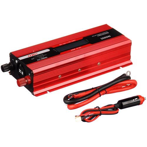 Преобразователь напряжения DC/AC 2000 Вт 12-220В ЖК KC-2000D (5507)