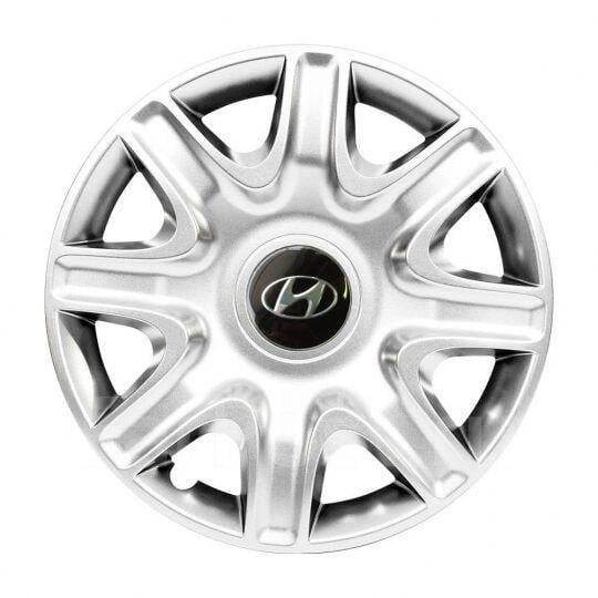 Автомобильные колпаки SKS 332 R15 с логотипом Hyundai 4 шт. Серебристый